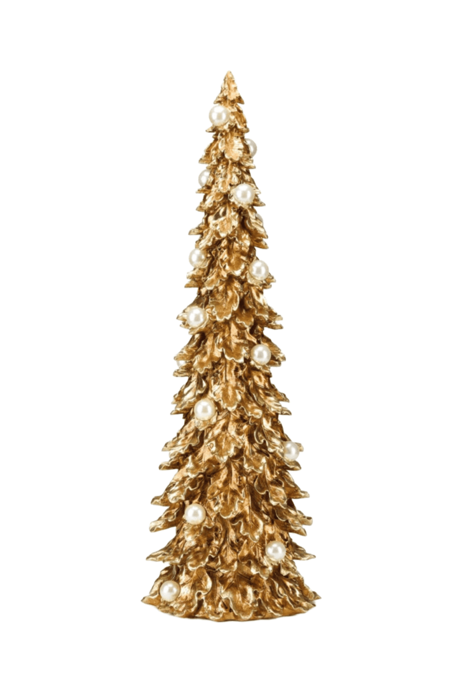 Fade - Natale 2025 - Albero Natalizio Oro con Perle in Resina – Fade Pearl Tree Cm 21x64 