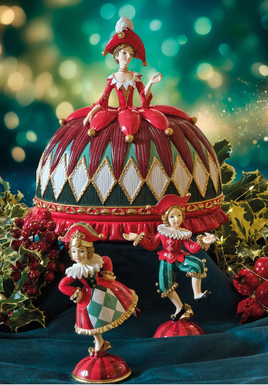 Fade - Natale 2025 Set 2 Figurine Bimbi Natalizi in Resina – Queen Cm 9,5x7x17
