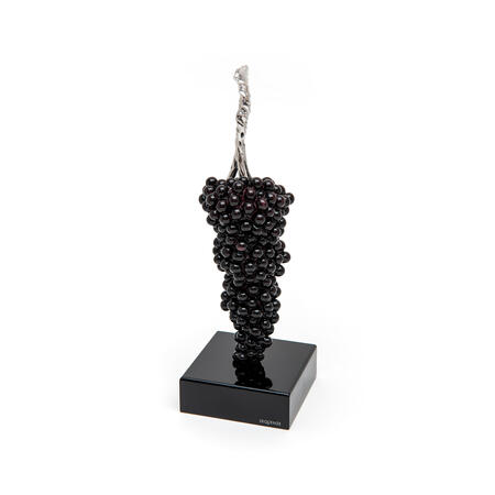 Sequenze - Scultura Uva Nera in Resina e Polvere di Marmo – H.28 cm – Made in Italy