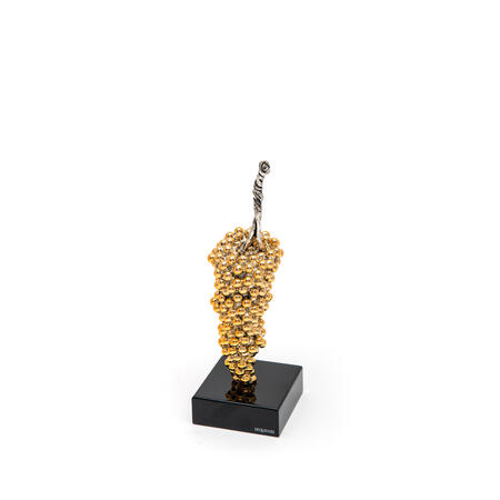 Sequenze - Scultura Uva Oro in Resina e Polvere di Marmo – H.20,5 cm – Made in Italy