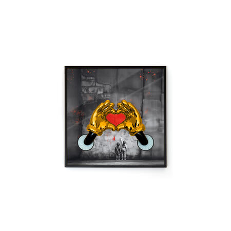 Sequenze - Quadro Pop Art “Wall He-Art – Urban Soul” – 30x30 cm – L’Amore che Abbraccia l’Umanità