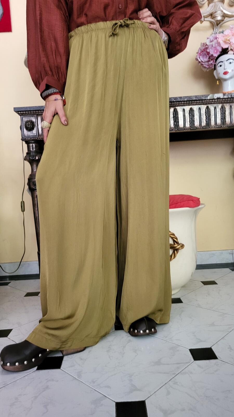 Pantalone Verde Olio