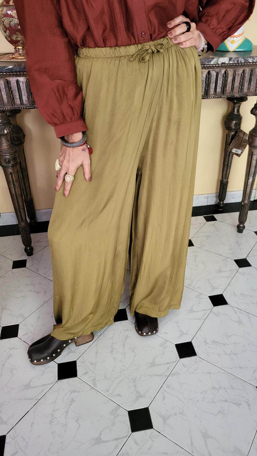 Pantalone Verde Olio