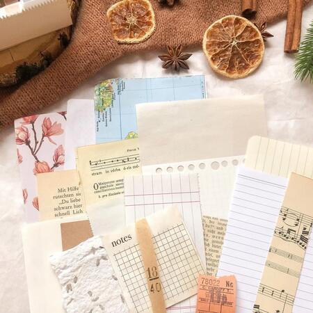 Set carte vintage per journaling 18 pz