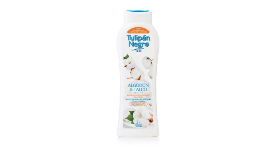 TULIPAN NEGRO ALGODON & TALCO BAGNOSCHIUMA DA 650 ml
 [Confezione da 12 pezzi]