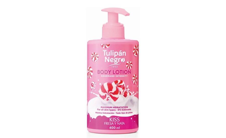 TULIPAN NEGRO FRESA Y NATA BODY LOTION DA 400 ml
 [Confezione da 6 pezzi]