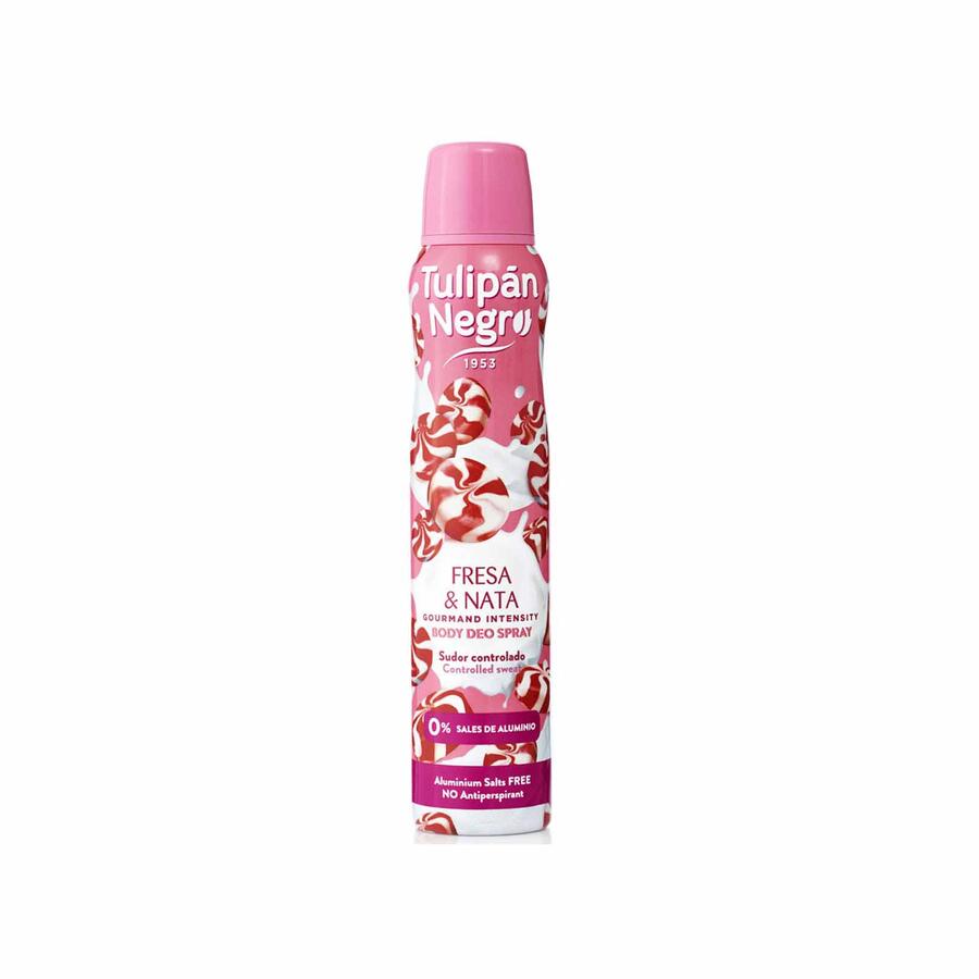 TULIPAN NEGRO FRESA & NATA DEO SPRAY DA 200 ml
 [Confezione da 6 pezzi]