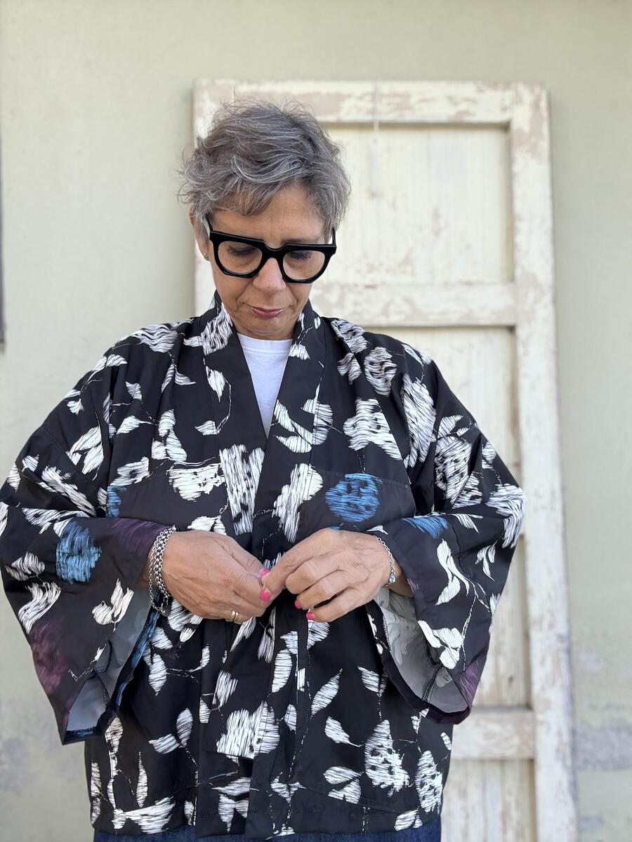 Kimono due tessuti impermeabili 