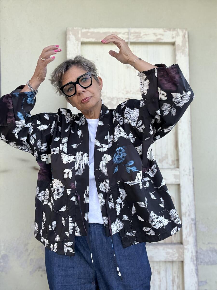 Kimono due tessuti impermeabili 