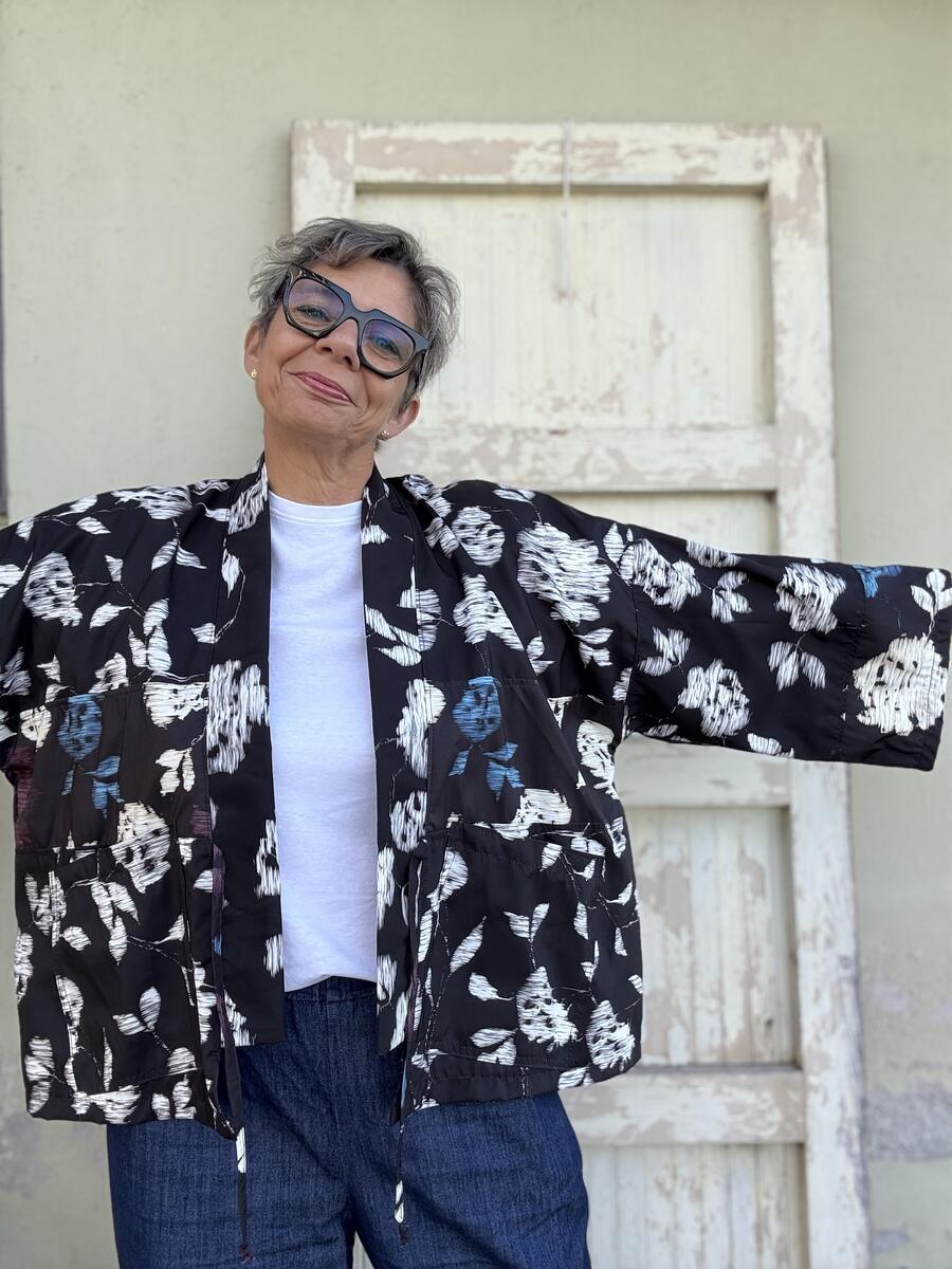 Kimono due tessuti impermeabili 