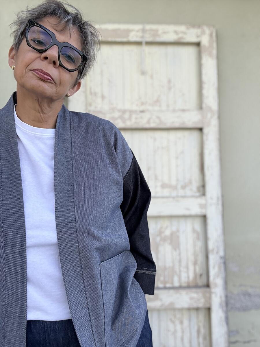 Kimono due jeans e fiori