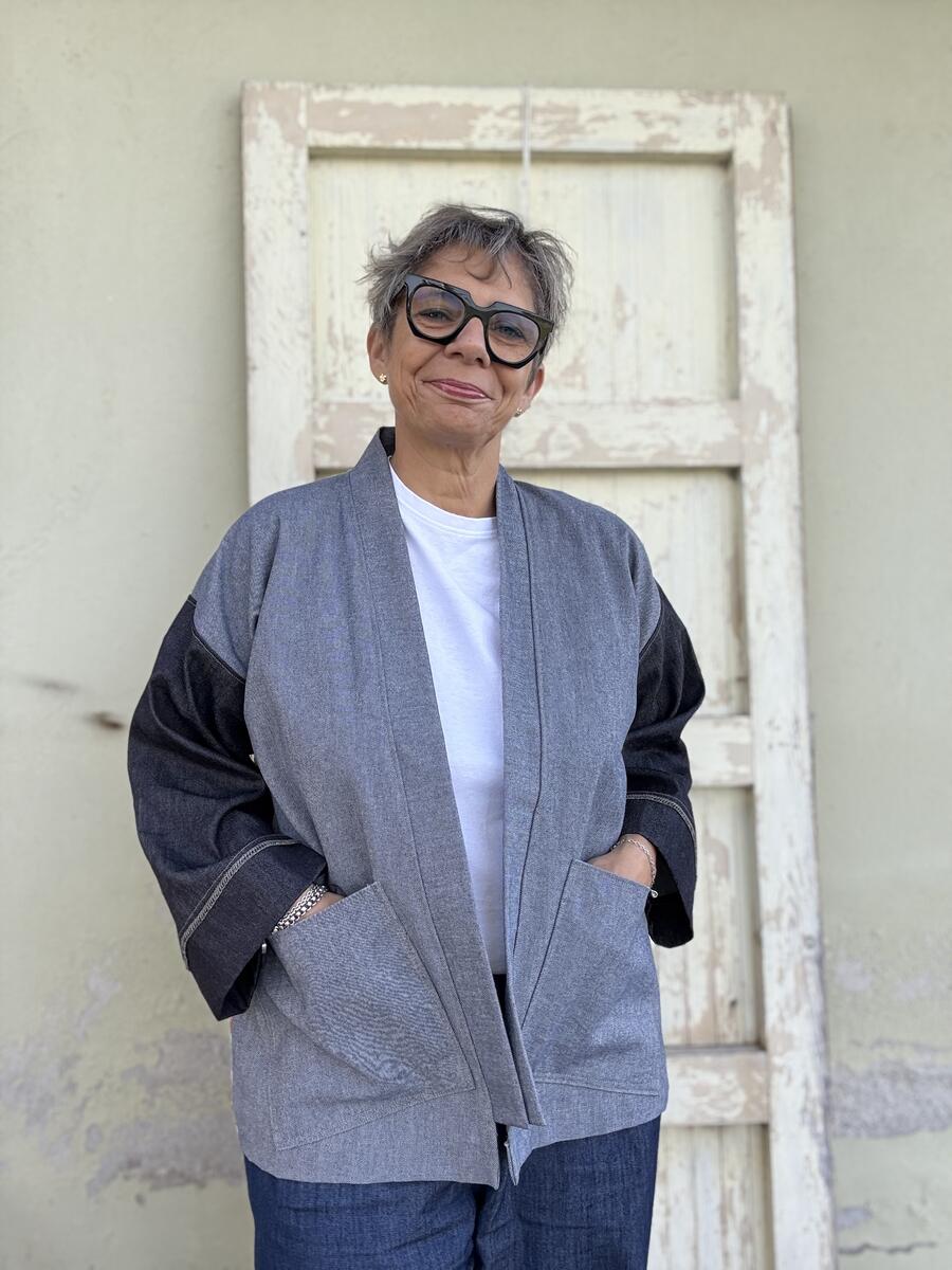 Kimono due jeans e fiori
