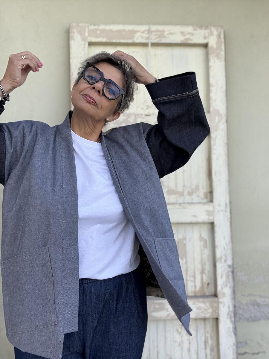 Kimono due jeans e fiori