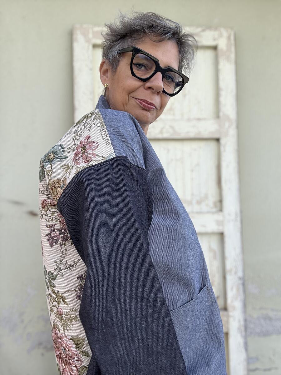 Kimono due jeans e fiori