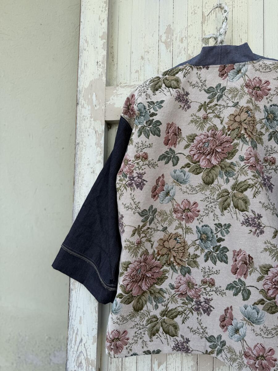 Kimono due jeans e fiori