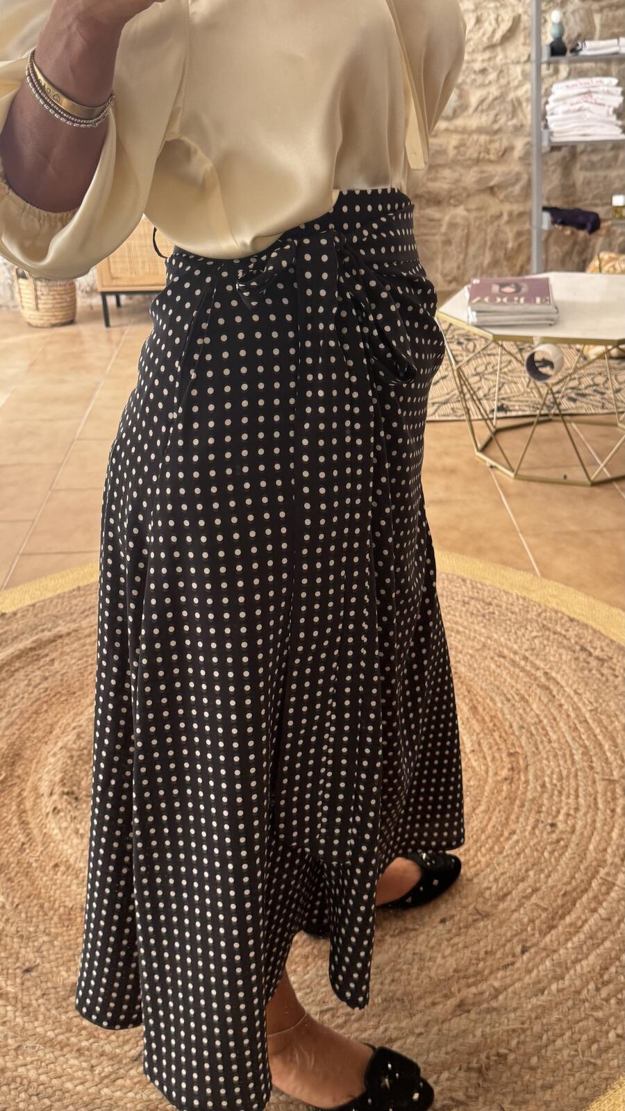 Gonna portafoglio White Pois 