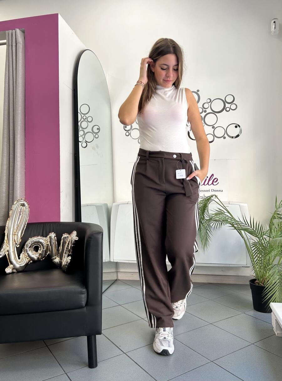 NOVITÀ Pantalone palazzo bande laterali