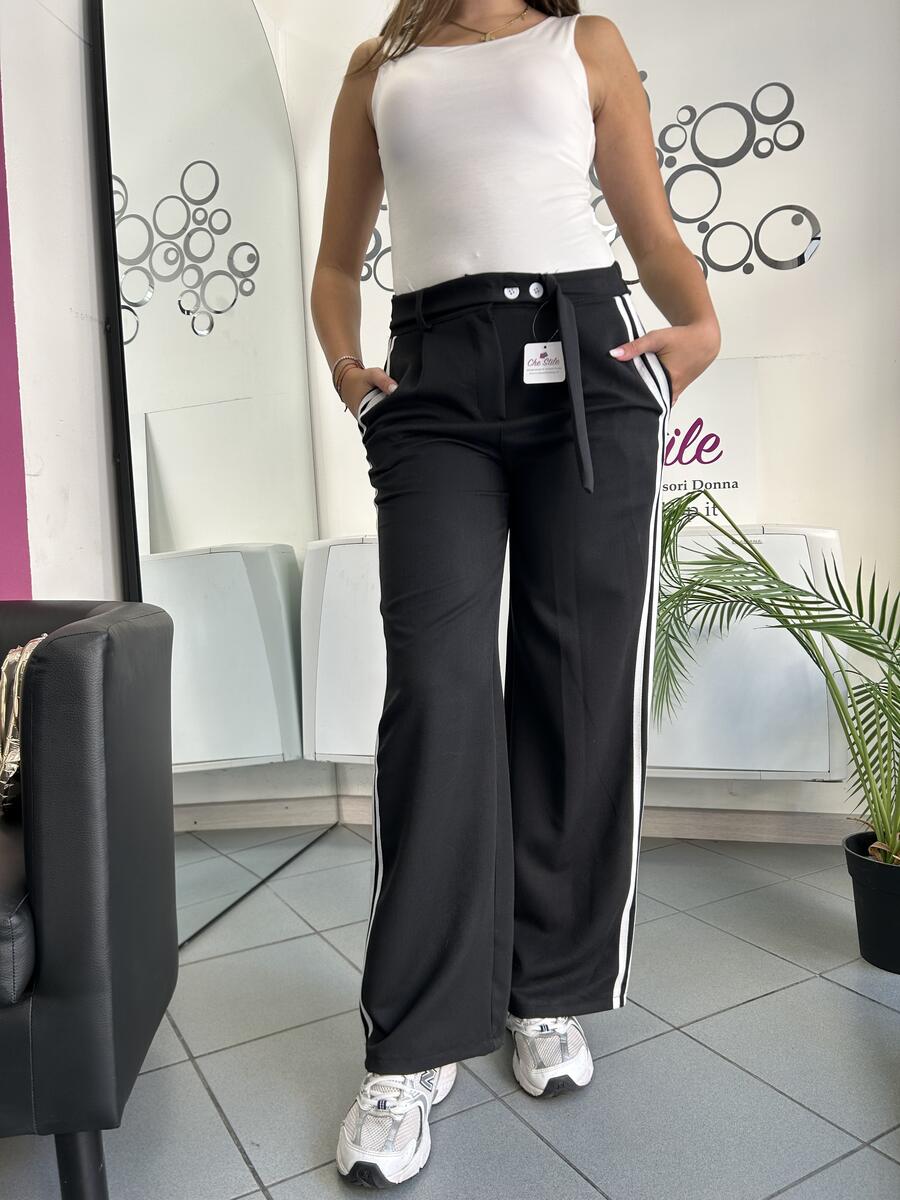 NOVITÀ Pantalone palazzo bande laterali