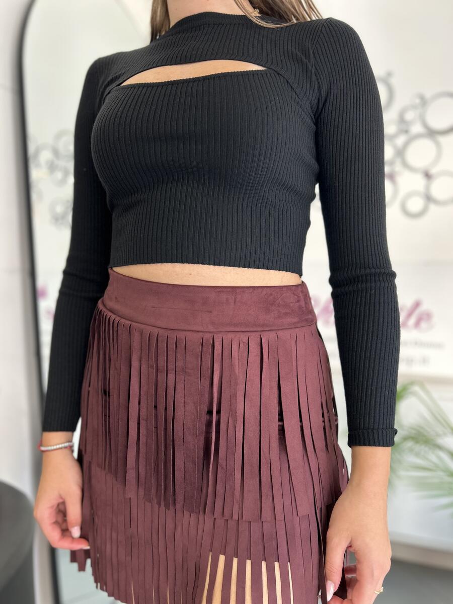 NOVITÀ Pull crop cut out seno