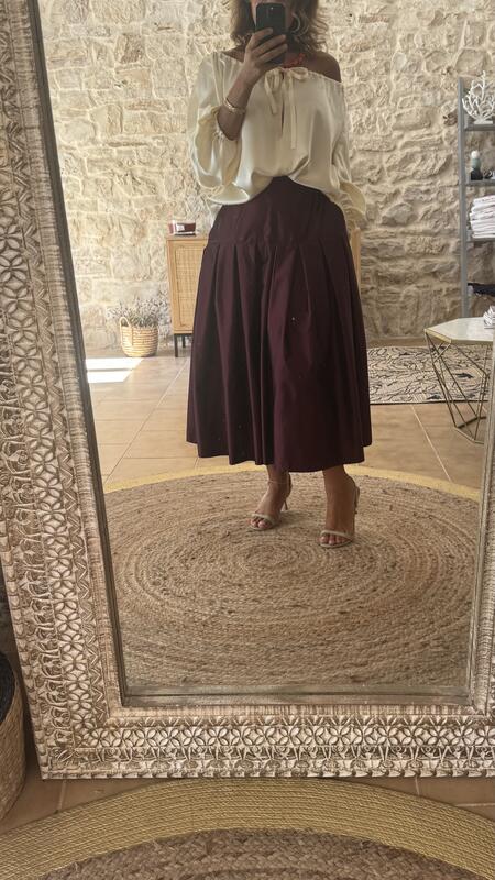 Burgundy skirt