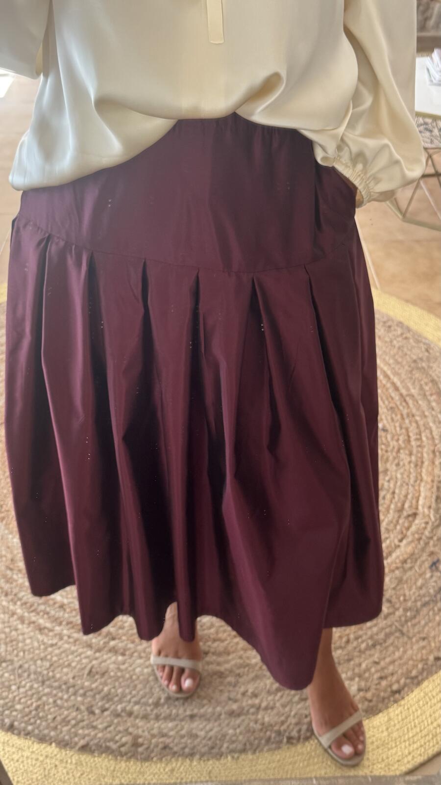 Burgundy skirt