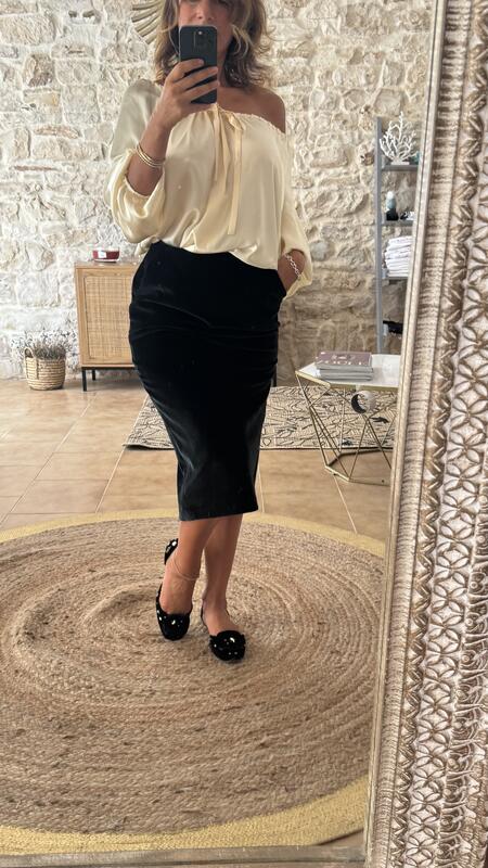Pencil Black velvet