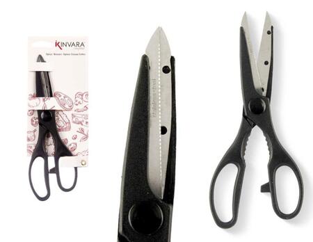 KINVARA FORBICE DA CUCINA CON LAME IN ACCIAO
 [Confezione da 6 pezzi]