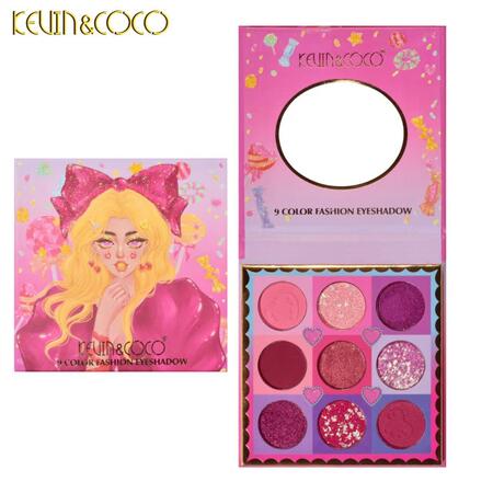 KEVIN & COCO 9 COLOR FASHION EYESHADOW
 [Confezione da 12 pezzi]