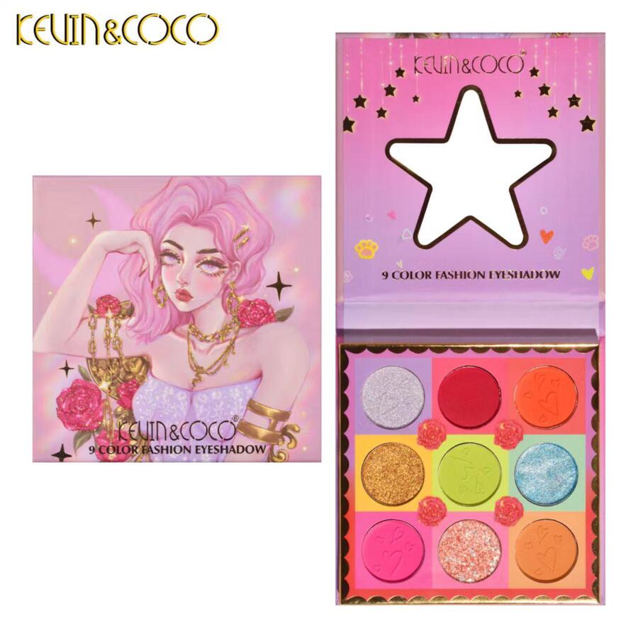 KEVIN & COCO 9 COLOR FASHION EYESHADOW
 [Confezione da 12 pezzi]