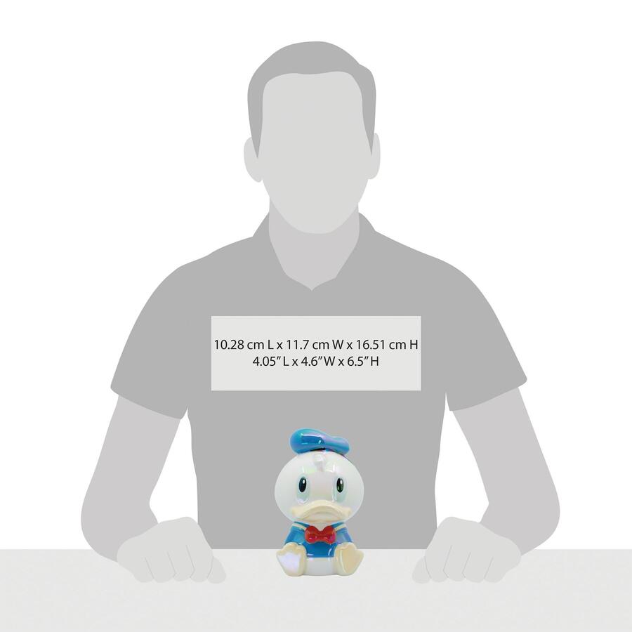 Enesco - Salvadanaio Donald Disney Showcase – Ceramica Iridescente 16,5 cm