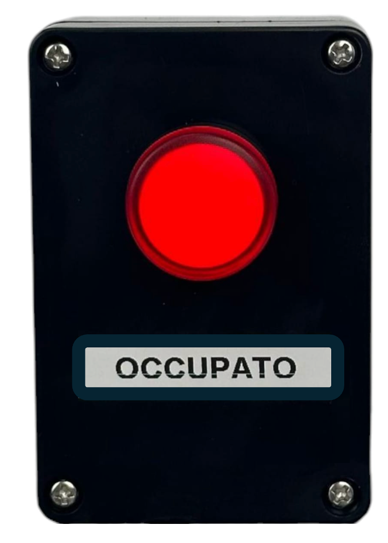 Kit con elettroserratura, sensore di presenza e spia bagno occupato