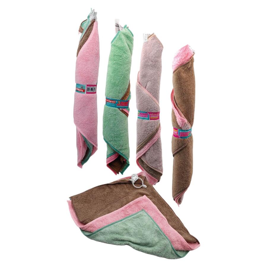 FATIGATI PANNI IN MICROFIBRA 3 PEZZI 30X35 (Confezione da 12 pezzi) 