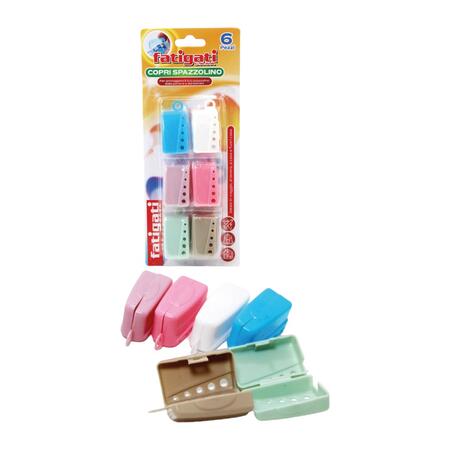 FATIGATI COPRISPAZZOLINI 6 PEZZI  BLISTER (Confezione da 12 pezzi) 
