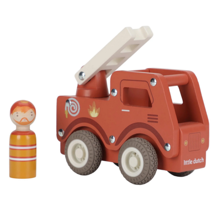 Camion dei pompieri con personaggio