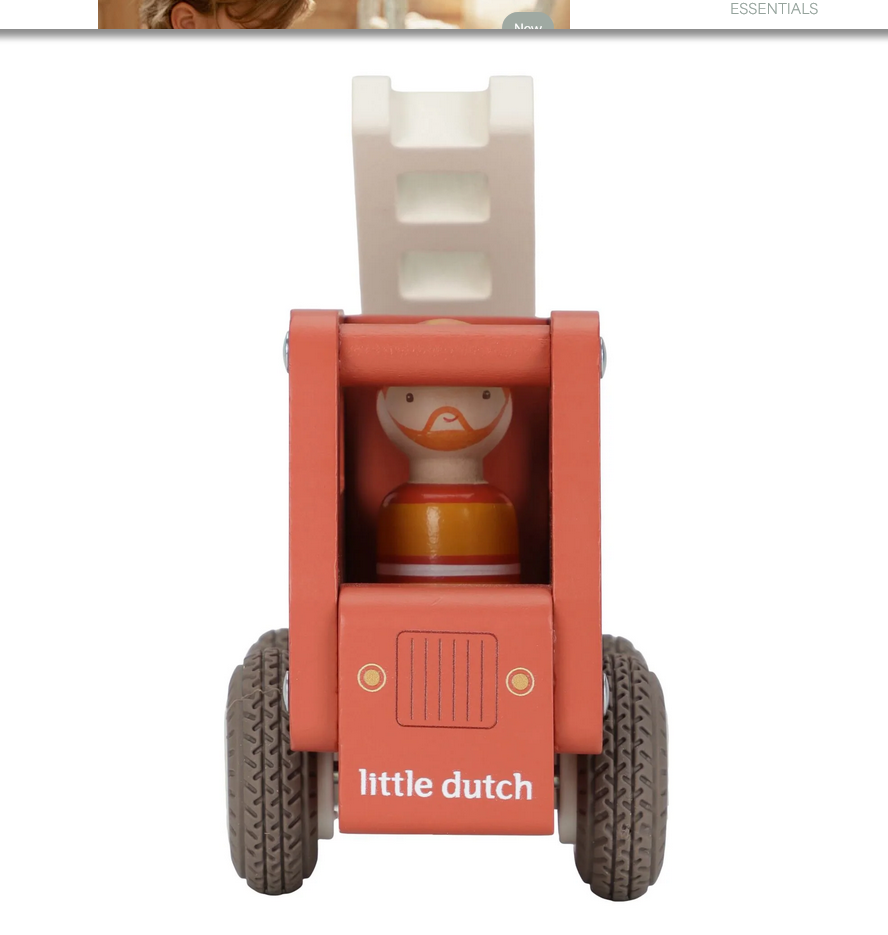 Camion dei pompieri con personaggio