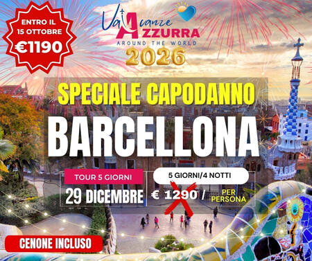 29 DICEMBRE 2025 CAPODANNO BARCELLONA