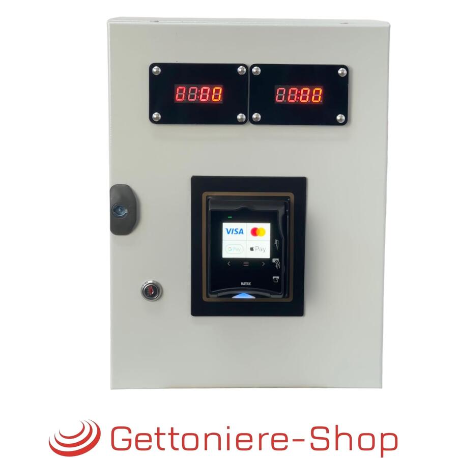 Gettoniera Cashless con POS Nayax per 2 Macchine (Lavatrice + Asciugatrice) – Pagamento Contactless a Tempo
