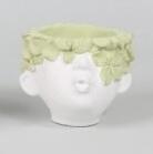 VASO TESTA CEMENTO CON ROSE