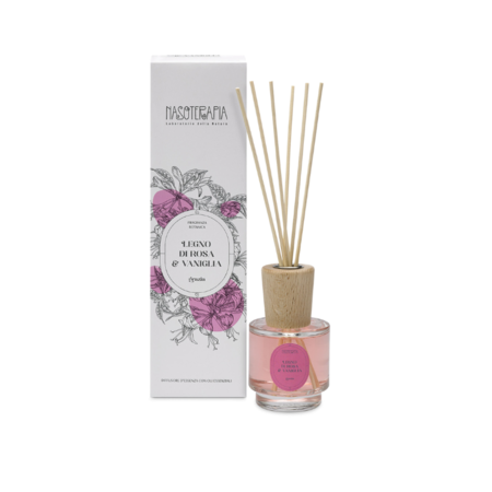 Nasoterapia - Legno di Rosa e Vaniglia Diffusore a bastoncini 100ml