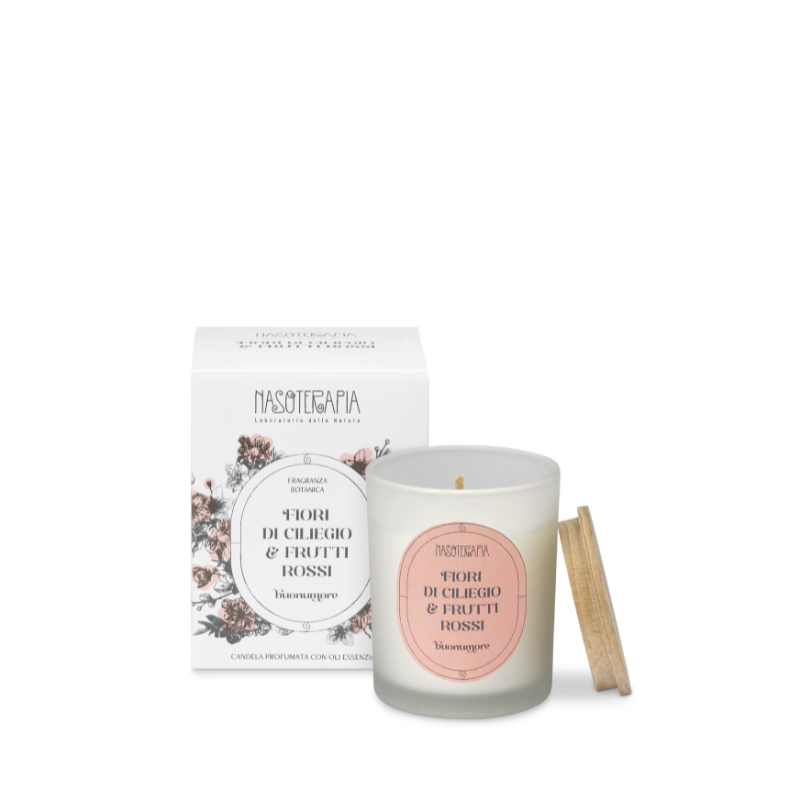 Nasoterapia - Frutti rossi e Fiori di ciliegio Candela profumata