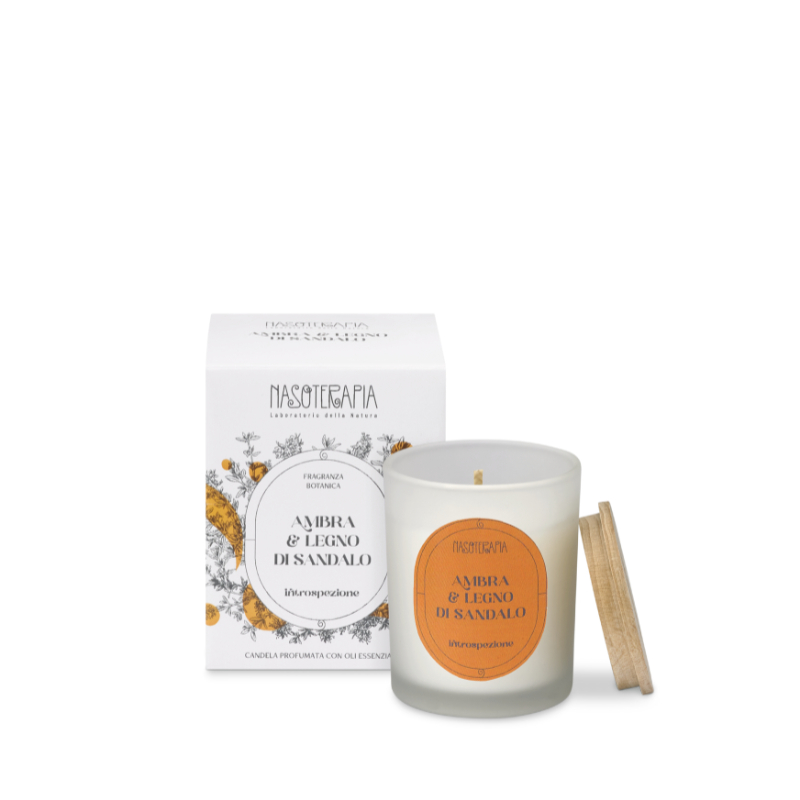 Nasoterapia - Ambra e Legno di Sandalo Candela profumata