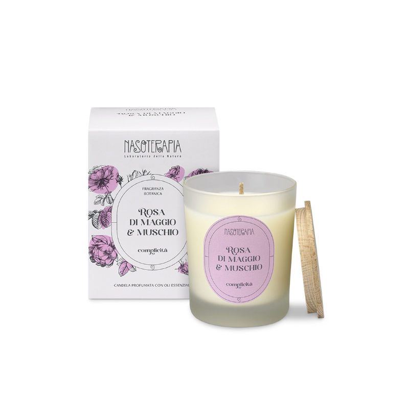 Nasoterapia - Rosa di Maggio e Muschio Candela profumata