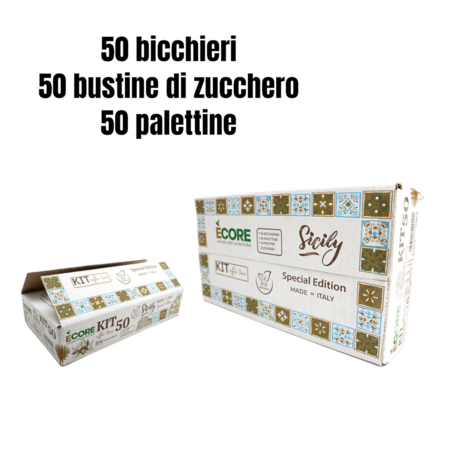 INTRADE KIT CAFFE' 50 PEZZI SICILY (Confezione da 24 pezzi) 