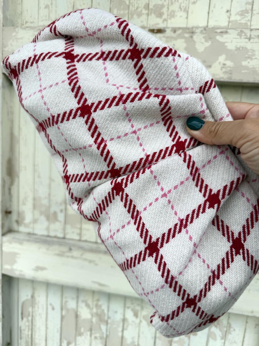 Soft bag quadri rossi