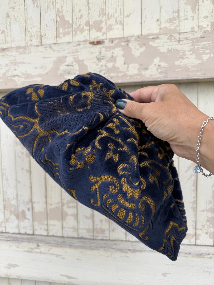 Soft bag velluto blu