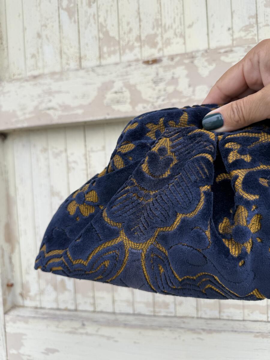 Soft bag velluto blu