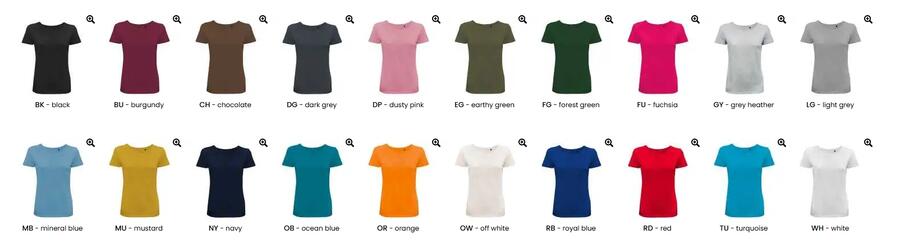 T-shirt Colorata 150gr Donna Personalizzata da 10 pz