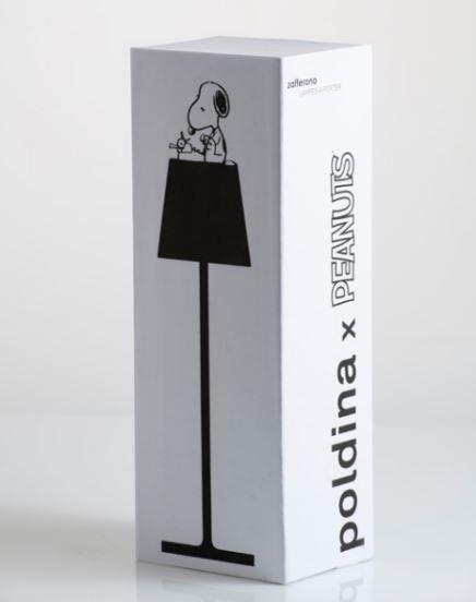 Lampada da tavolo a batteria POLDINA PRO PEANUTS GRAPHIC IP65, Corten dimmerabile