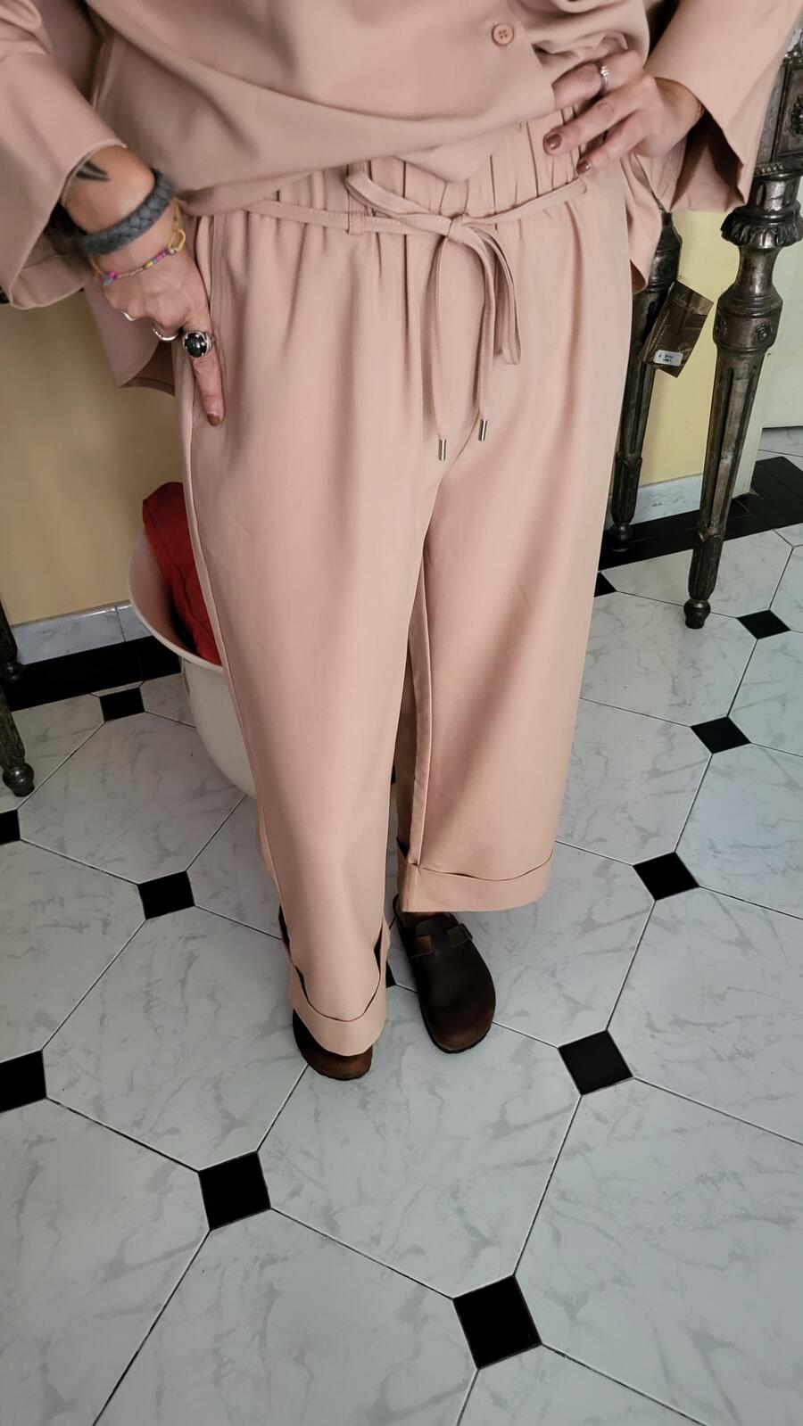 Pantalone Rosa Cipria 