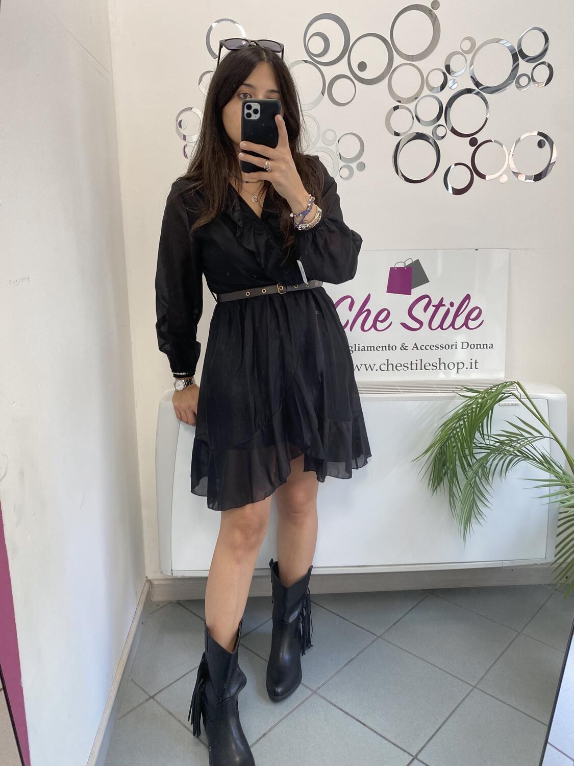 NOVITÀ Abito in tencel con cinturina